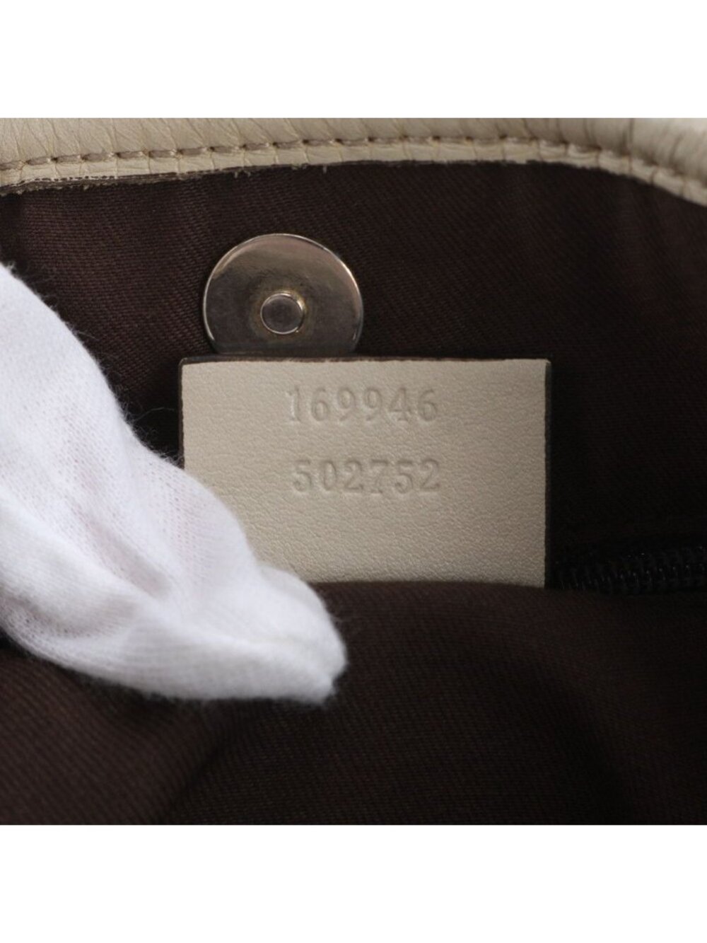 Gucci GG Canvas New Brit Leather Tote Shoulder Hand Beige - Picture 10 of 10